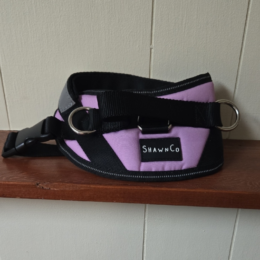 Lavender and Black Dog Harness